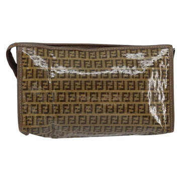 FENDI Zucchino Canvas Clutch Bag Beige Auth ep12093 - 0