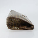 FENDI Zucchino Canvas Clutch Bag Beige Auth ep12093-3