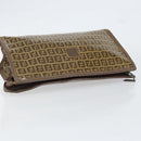 FENDI Zucchino Canvas Clutch Bag Beige Auth ep12093-5