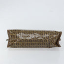 FENDI Zucchino Canvas Clutch Bag Beige Auth ep12093-6