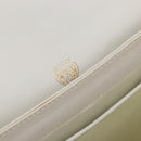 GUCCI Hand Bag Leather White Gold Auth ep12094-18