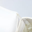 GUCCI Hand Bag Leather White Gold Auth ep12094-12