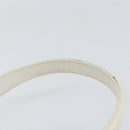 GUCCI Hand Bag Leather White Gold Auth ep12094-8