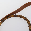 GUCCI Bamboo Shoulder Bag Leather 2way Brown Gold 001 2852 1577 0 Auth ep12095-10