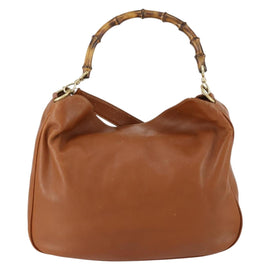 GUCCI Bamboo Shoulder Bag Leather 2way Brown Gold 001 2852 1577 0 Auth ep12095 - 0
