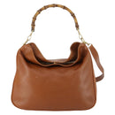 GUCCI Bamboo Shoulder Bag Leather 2way Brown Gold 001 2852 1577 0 Auth ep12095-3