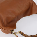 GUCCI Bamboo Shoulder Bag Leather 2way Brown Gold 001 2852 1577 0 Auth ep12095-6