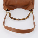 GUCCI Bamboo Shoulder Bag Leather 2way Brown Gold 001 2852 1577 0 Auth ep12095-7