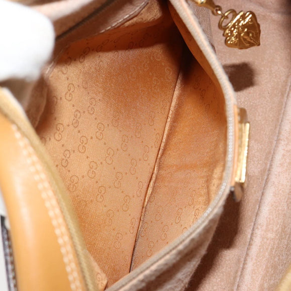 GUCCI Micro GG Supreme Shoulder Bag PVC Beige Gold 001 113 0942 Auth ep12096