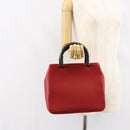 GUCCI Bamboo Hand Bag Leather Red 002 1061 Auth ep12097-22