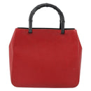 GUCCI Bamboo Hand Bag Leather Red 002 1061 Auth ep12097-2