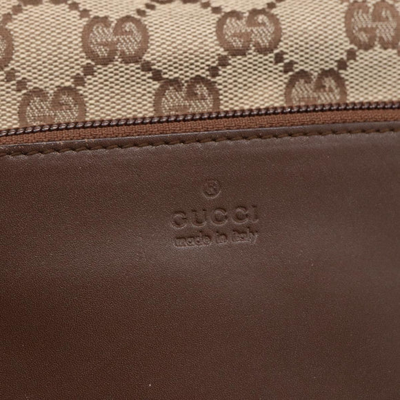 GUCCI GG Canvas Tote Bag Beige Silver 28893 Auth ep12098
