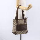 GUCCI GG Canvas Tote Bag Beige Silver 28893 Auth ep12098-24