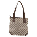 GUCCI GG Canvas Tote Bag Beige Silver 28893 Auth ep12098-2