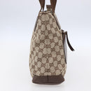 GUCCI GG Canvas Tote Bag Beige Silver 28893 Auth ep12098-3