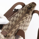 GUCCI GG Canvas Tote Bag Beige Silver 28893 Auth ep12098-6