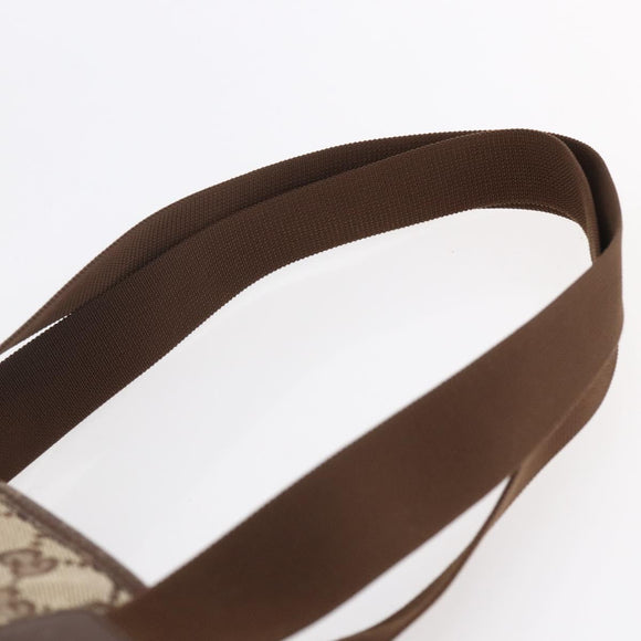 GUCCI GG Canvas Tote Bag Beige Silver 28893 Auth ep12098