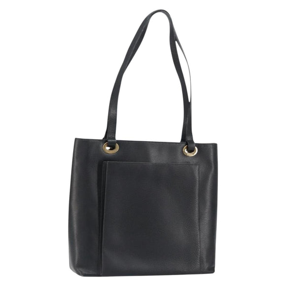 GUCCI Tote Bag Leather Black Gold 002 1817 0336 Auth ep12099