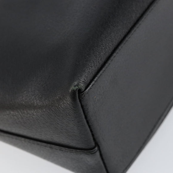 GUCCI Tote Bag Leather Black Gold 002 1817 0336 Auth ep12099