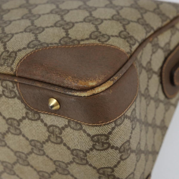 GUCCI GG Supreme Boston Bag PVC Beige Gold 002 123 0167 Auth ep12100