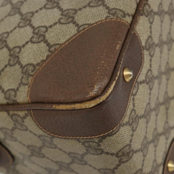 GUCCI GG Supreme Boston Bag PVC Beige Gold 002 123 0167 Auth ep12100