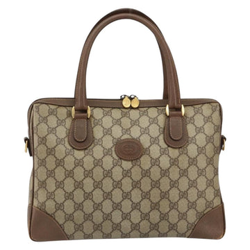 GUCCI GG Supreme Boston Bag PVC Beige Gold 002 123 0167 Auth ep12100 - 0