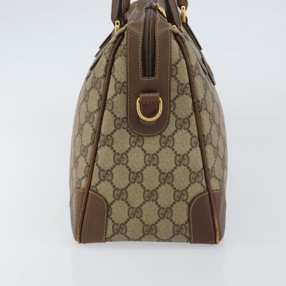 GUCCI GG Supreme Boston Bag PVC Beige Gold 002 123 0167 Auth ep12100