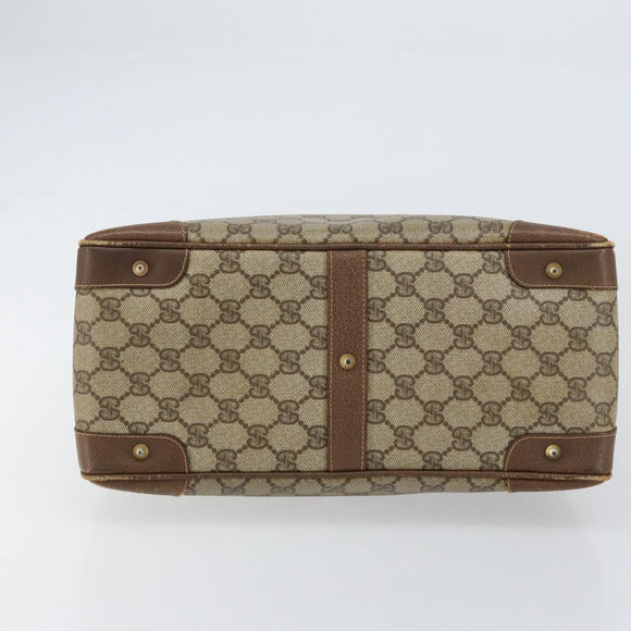 GUCCI GG Supreme Boston Bag PVC Beige Gold 002 123 0167 Auth ep12100