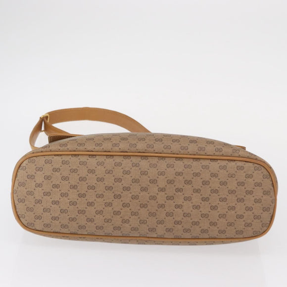 GUCCI Micro GG Supreme Shoulder Bag PVC Beige Gold 001 109 0693 Auth ep12102
