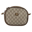 GUCCI GG Plus Supreme Shoulder Bag PVC Beige Gold Auth ep12104-13