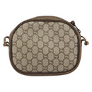 GUCCI GG Plus Supreme Shoulder Bag PVC Beige Gold Auth ep12104-2