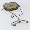 GUCCI GG Plus Supreme Shoulder Bag PVC Beige Gold Auth ep12104-7