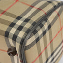 Burberrys Nova Check Boston Bag Canvas Beige Gold Auth ep12106-9