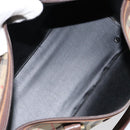 Burberrys Nova Check Boston Bag Canvas Beige Gold Auth ep12106-11