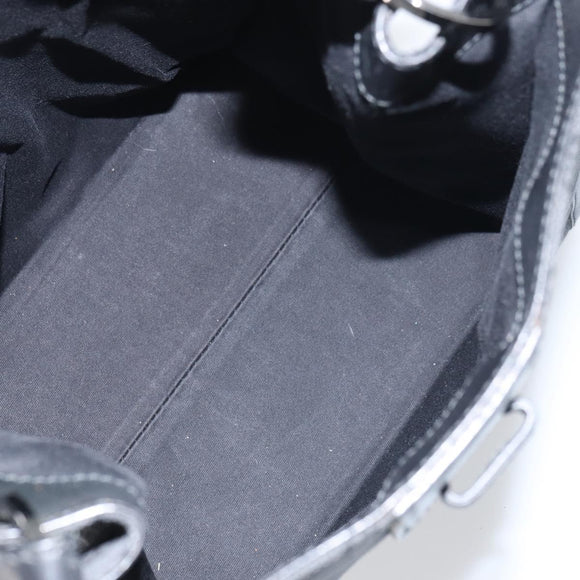 GUCCI GG Canvas Shoulder Bag Black Silver 109101 Auth ep12109