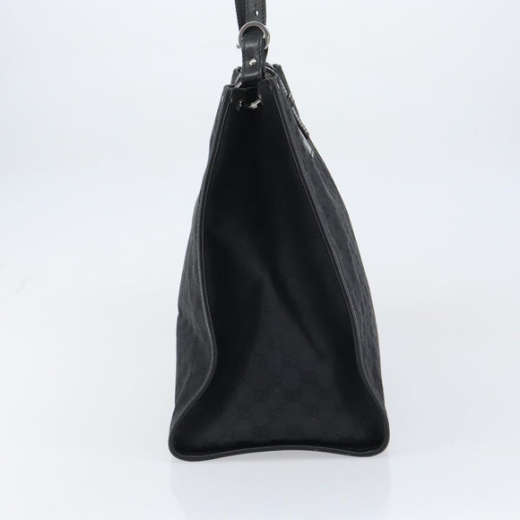 GUCCI GG Canvas Shoulder Bag Black Silver 109101 Auth ep12109