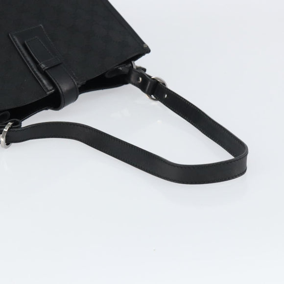 GUCCI GG Canvas Shoulder Bag Black Silver 109101 Auth ep12109