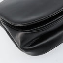 Christian Dior Chain Shoulder Bag Leather Black Gold Auth ep12110-11