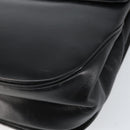 Christian Dior Chain Shoulder Bag Leather Black Gold Auth ep12110-12