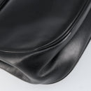 Christian Dior Chain Shoulder Bag Leather Black Gold Auth ep12110-13