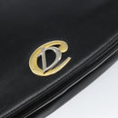 Christian Dior Chain Shoulder Bag Leather Black Gold Auth ep12110-14