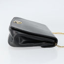 Christian Dior Chain Shoulder Bag Leather Black Gold Auth ep12110-4