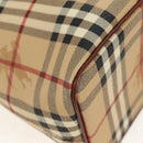 BURBERRY Nova Check Tote Bag PVC Beige Gold Auth ep12112A-10