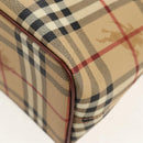 BURBERRY Nova Check Tote Bag PVC Beige Gold Auth ep12112A-11