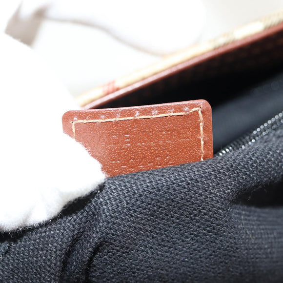 BURBERRY Nova Check Tote Bag PVC Beige Gold Auth ep12112A