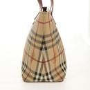 BURBERRY Nova Check Tote Bag PVC Beige Gold Auth ep12112A-4