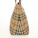 BURBERRY Nova Check Tote Bag PVC Beige Gold Auth ep12112A-5