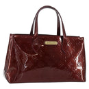 LOUIS VUITTON Monogram Vernis Wilshire PM Bag Rouge Favist M91644 Auth ep12115-1
