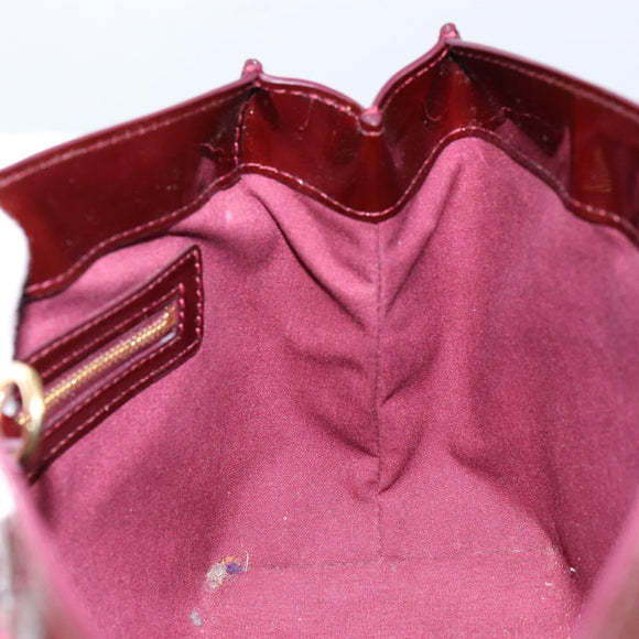 LOUIS VUITTON Monogram Vernis Wilshire PM Bag Rouge Favist M91644 Auth ep12115