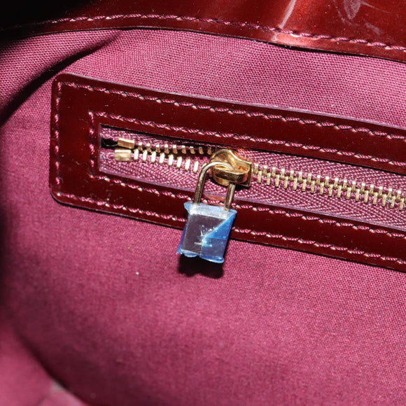 LOUIS VUITTON Monogram Vernis Wilshire PM Bag Rouge Favist M91644 Auth ep12115